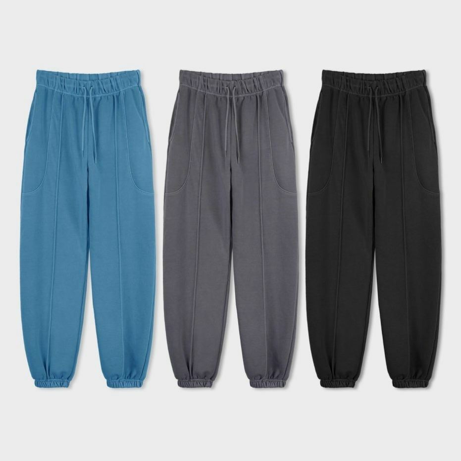 淨色棉質束腳運動褲 P2674