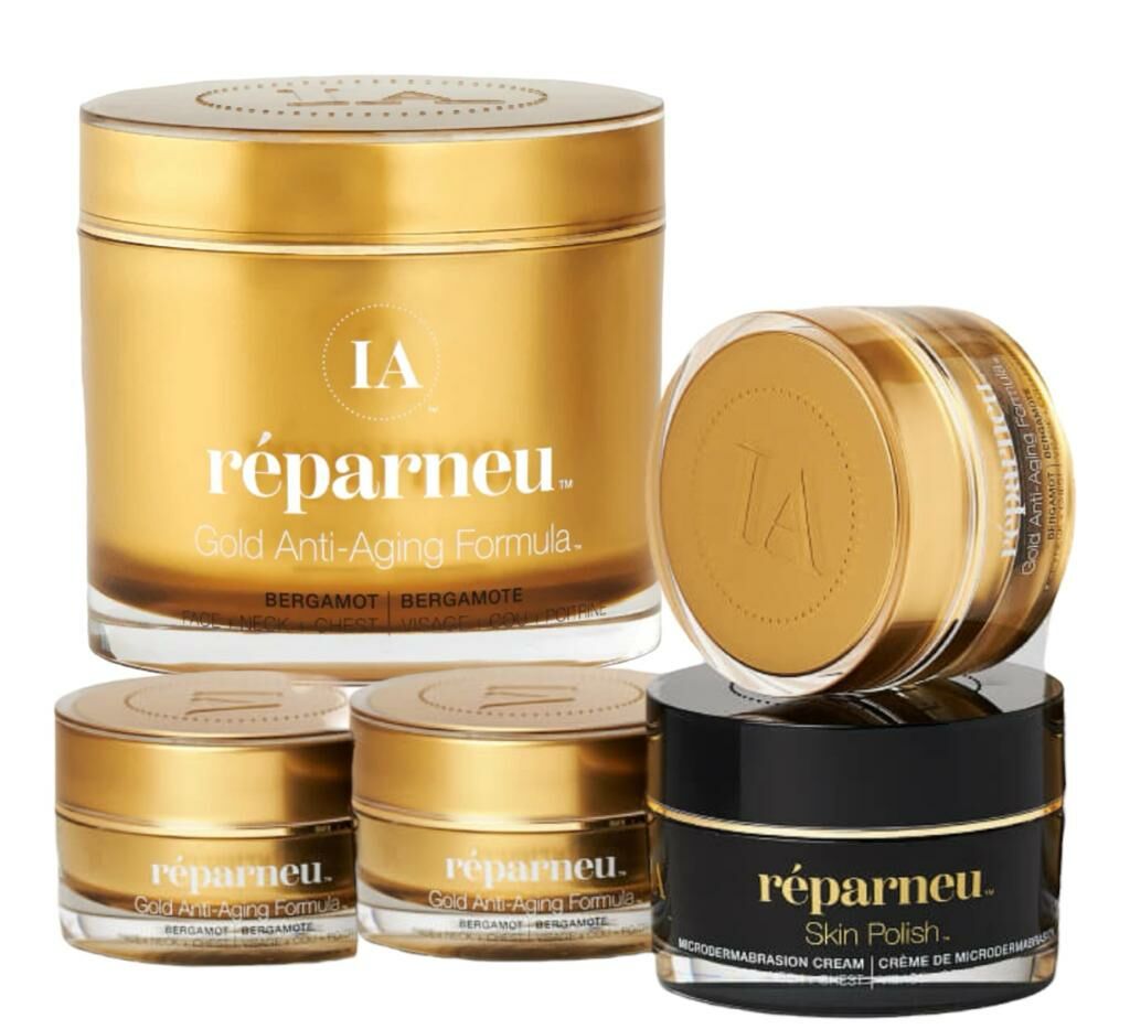 【新包裝】美國製  InfiniteAloe Gold R'eparneu 金裝逆齡蘆薈精華護膚霜 5件套裝