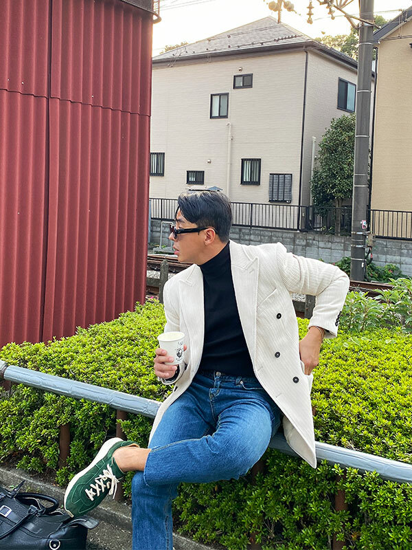 Barrett燈芯絨雙排扣西裝外套