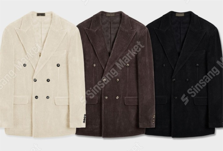 Barrett燈芯絨雙排扣西裝外套