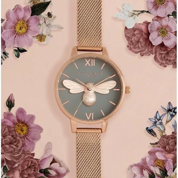 萬年鐘錶- Olivia Burton Lucky Bee 系列幸運蜂蜜米蘭錶帶女錶OB16FB1