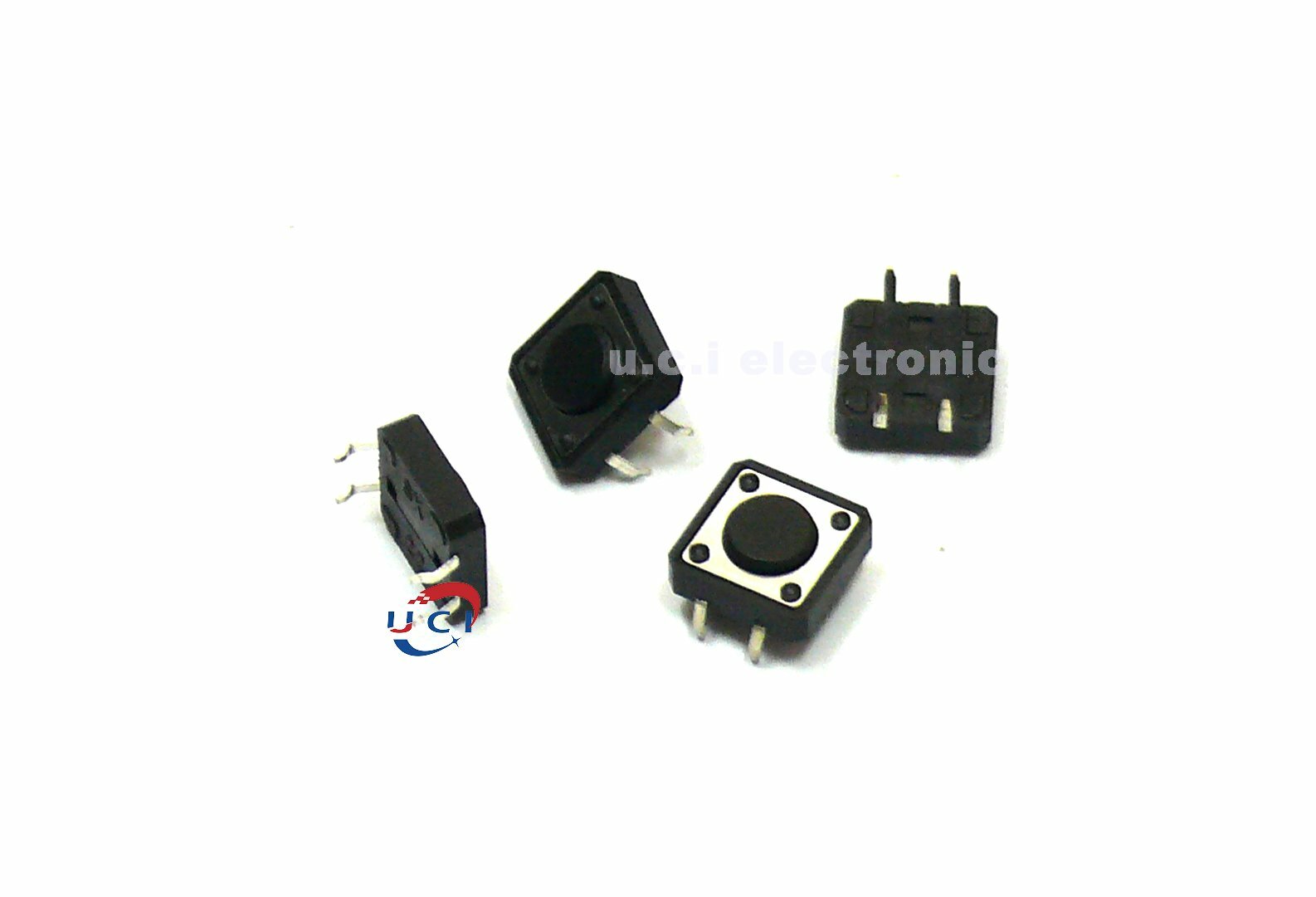 【UCI電子】 (C-1-15) 12*12*4.3插腳 銅腳按鈕 按鍵輕觸開關 直插