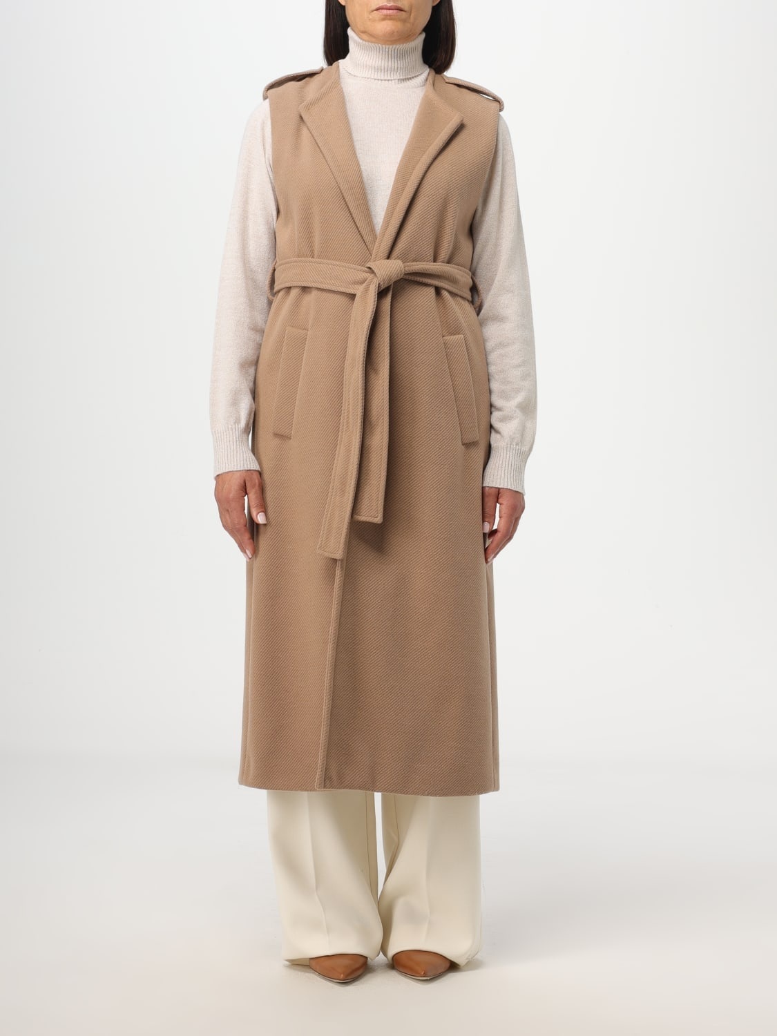 TWINSET 毛料長版背心(駝