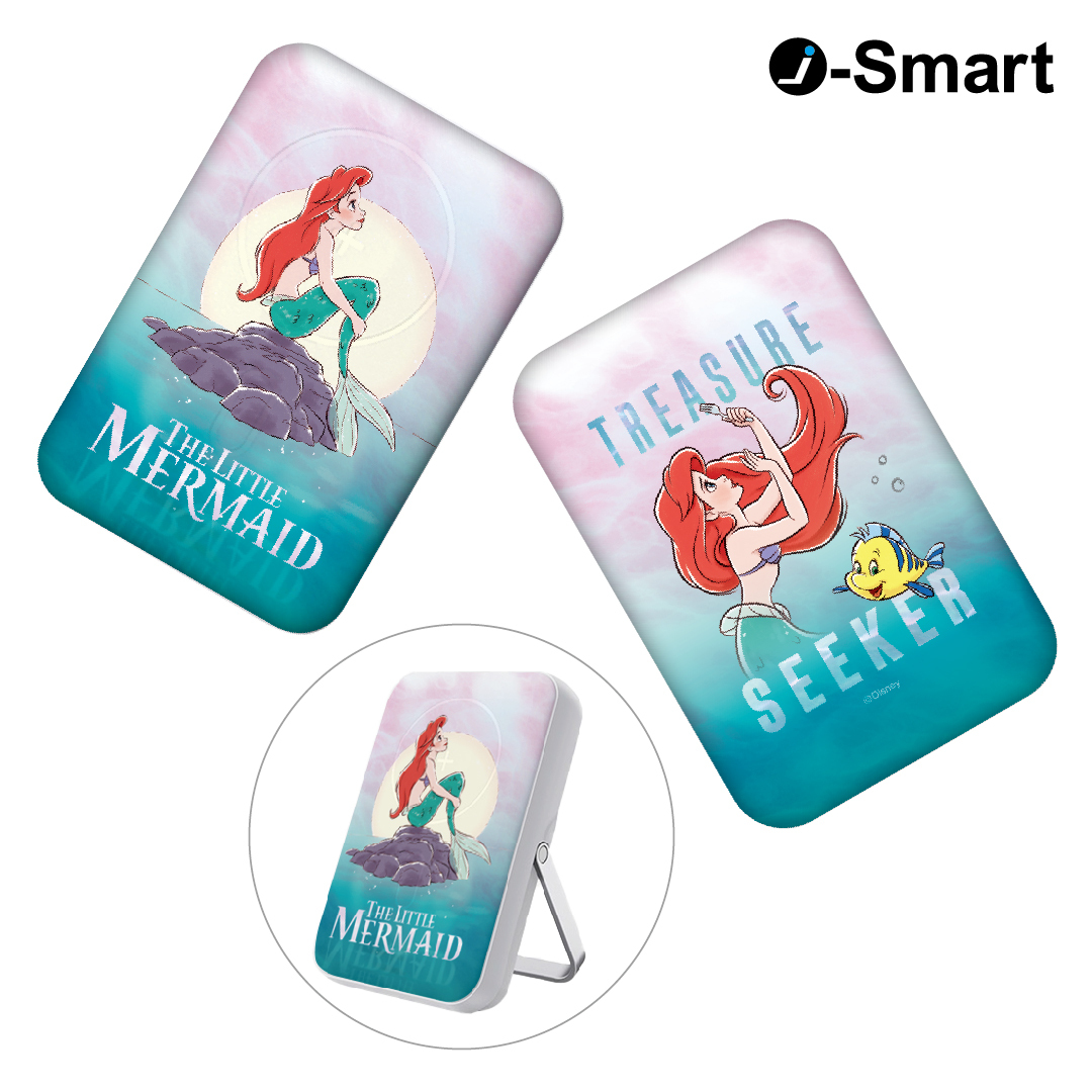 i-Smart-迪士尼系列3合1磁吸行動電源-小魚仙 The Little Mermaid
