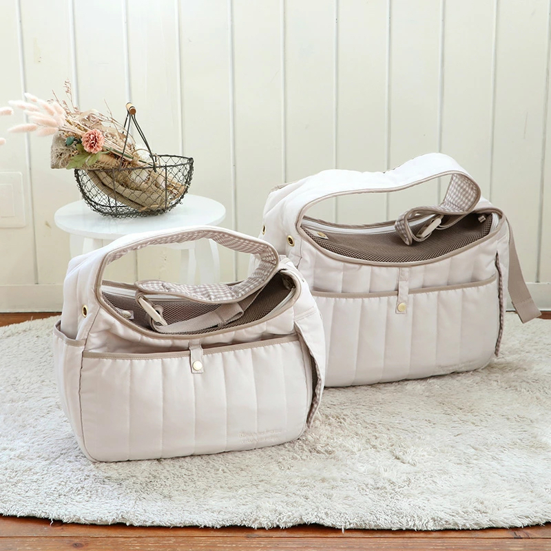 【Pet Paradise】Quilted Sling Bag - Beige <752-23553>