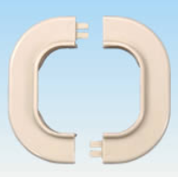 "MEC" 日本冷氣裝飾膠槽配件-牆孔收口冚