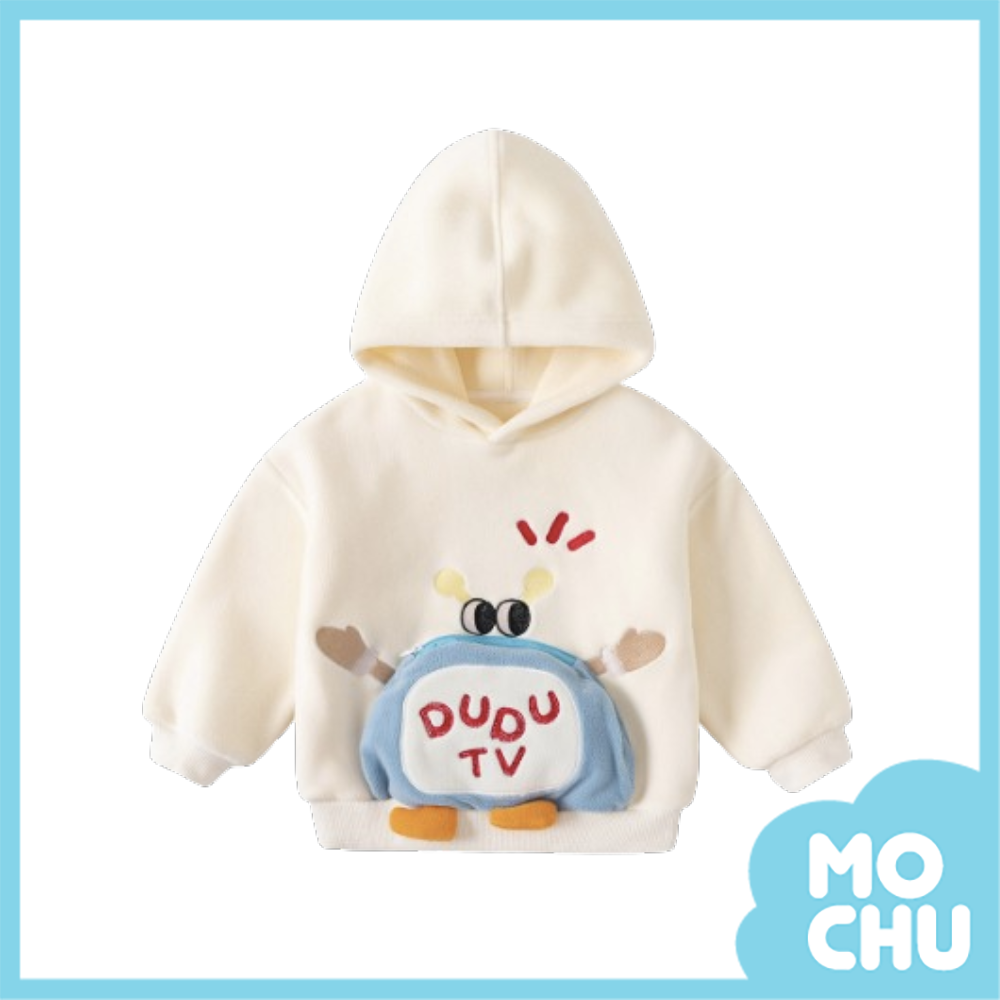 米白螃蟹錢包搖粒絨上衣