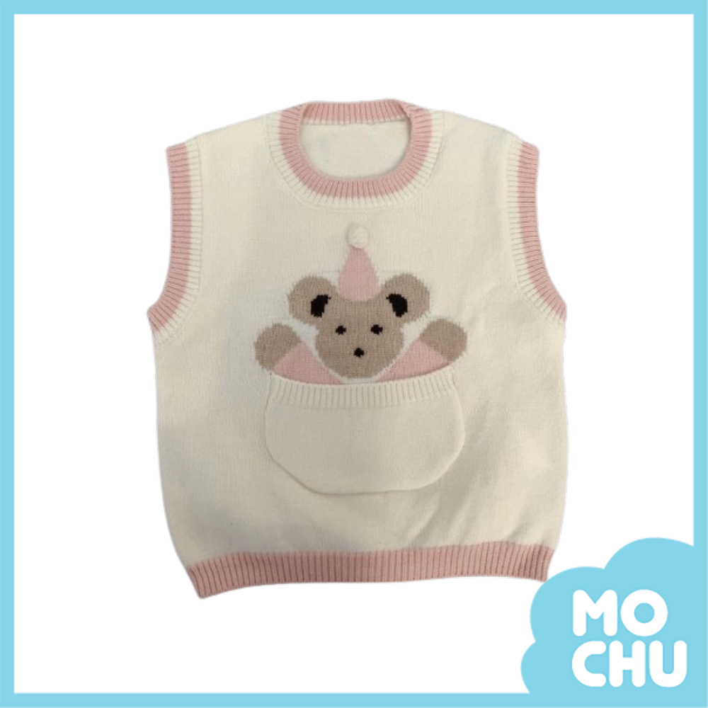抱抱熊針織背心（二色）