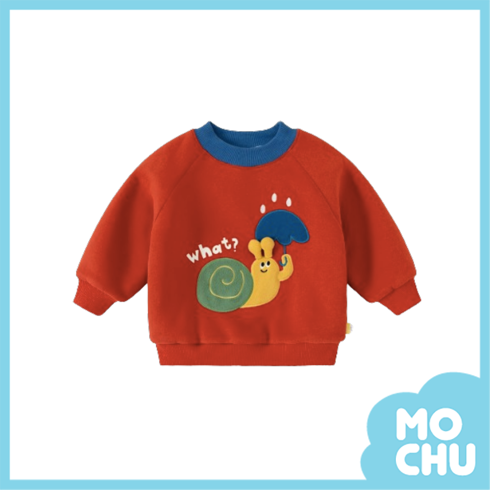 蕃茄紅蝸牛加絨上衣