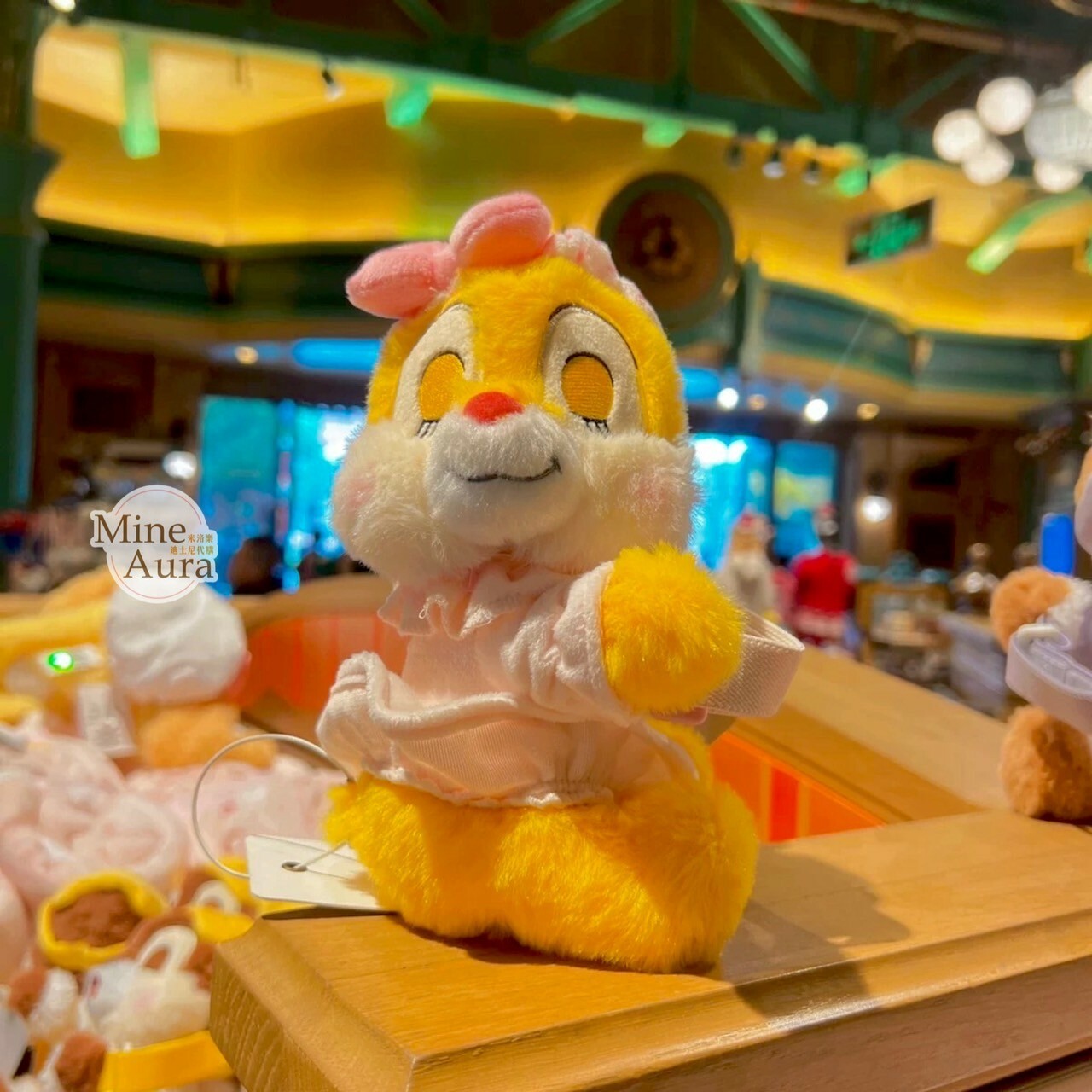 (限時特價) 甜夢睡顏 暖暖家居系列 克莉絲 Clarice  抱抱 絨毛 造型 窗簾束帶 窗簾綁帶 奇奇蒂蒂 Chip 'n Dale -上海迪士尼樂園