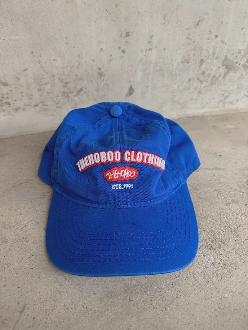 寶藍撞色標語棒球帽