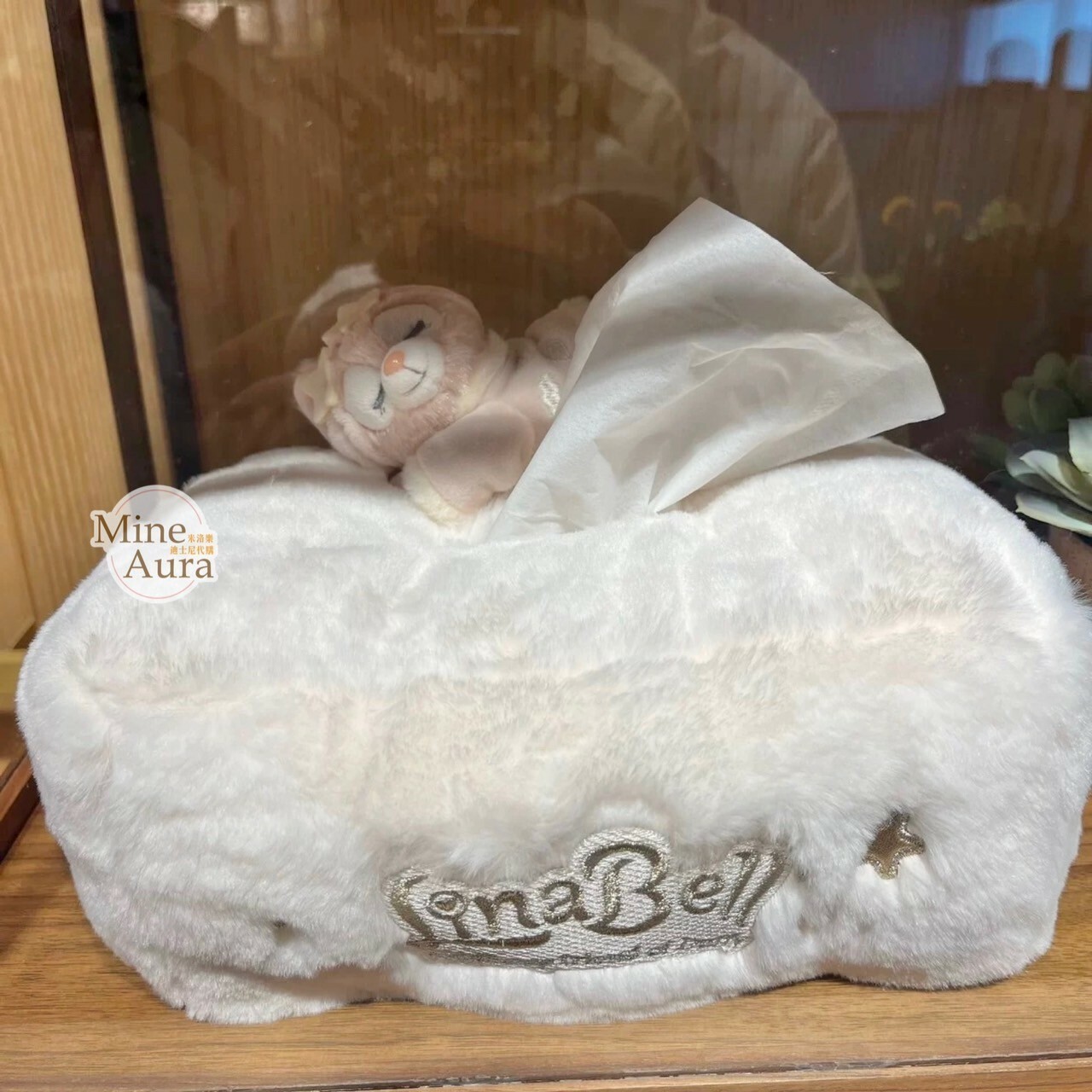 玲娜貝兒 Lina bell 居家系列 趴趴 睡顏 絨毛 造型 面紙套 -上海迪士尼樂園