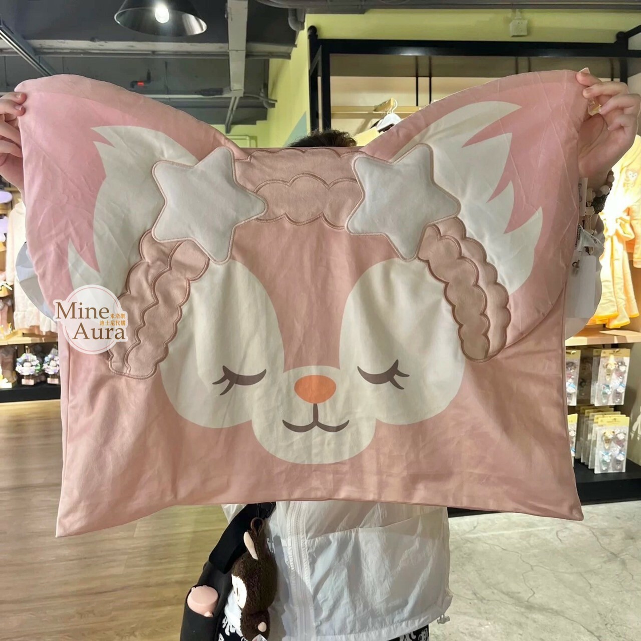 (限時特價) 玲娜貝兒 Lina bell 居家系列 耳朵造型 睡顏 大臉圖案 枕頭套 寢具 -上海迪士尼樂園