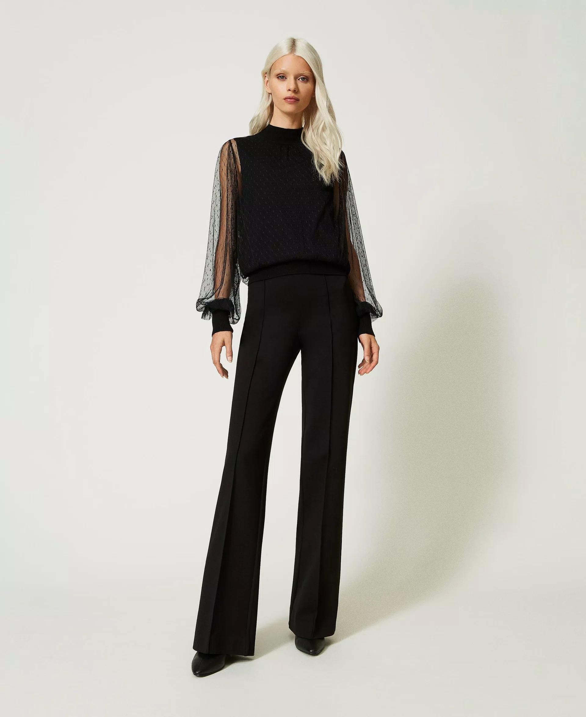 TWINSET 蕾絲立領上衣