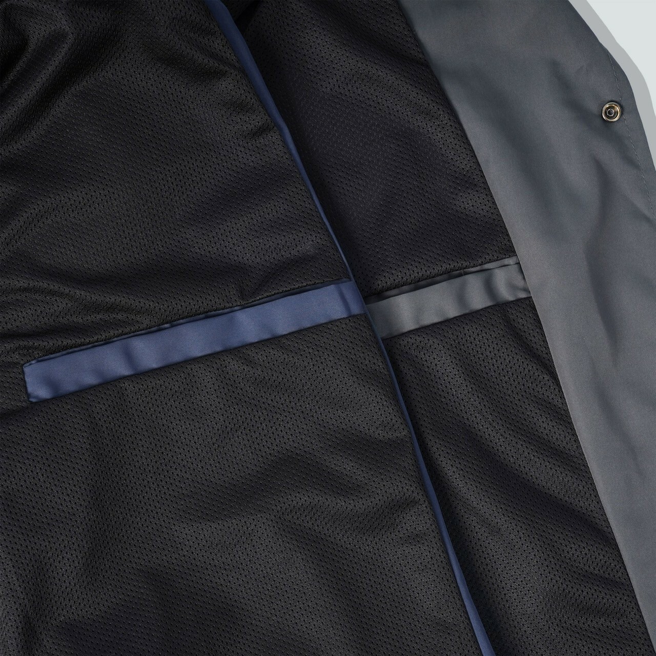 #1031 防潑水寬鬆教練外套內裡面料細節照