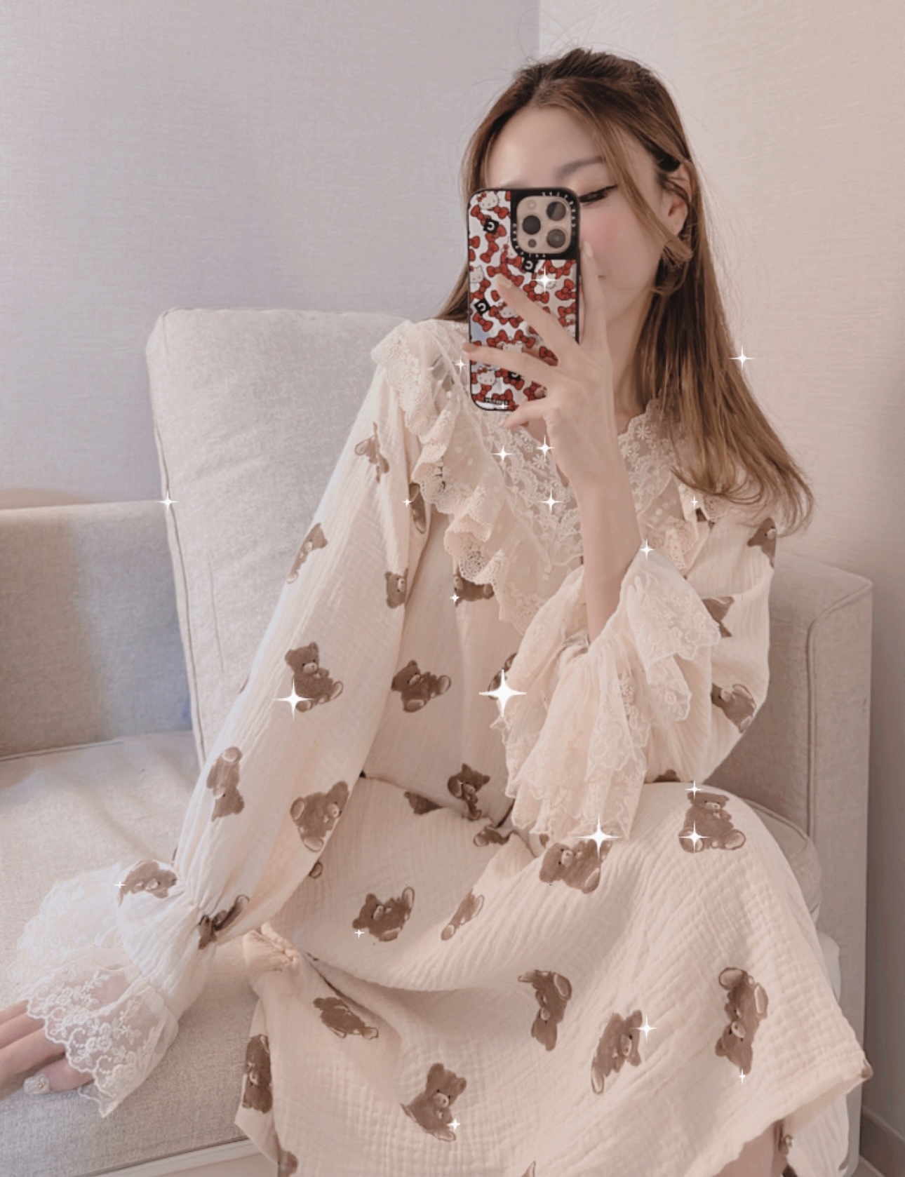 *MADE BY BJ2 SERIES* TEDDY BEAR LACIE SLEEP DRESS