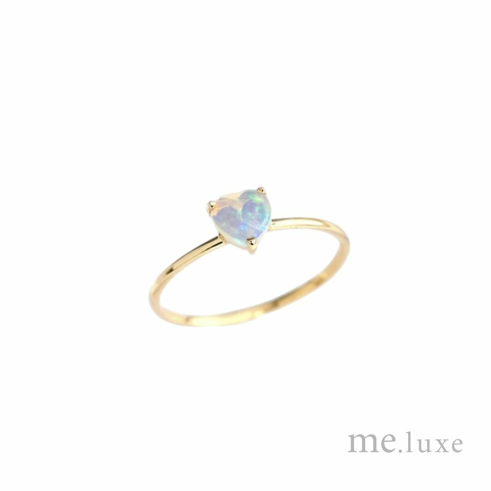 【me.luxe】K10蛋白石愛心戒