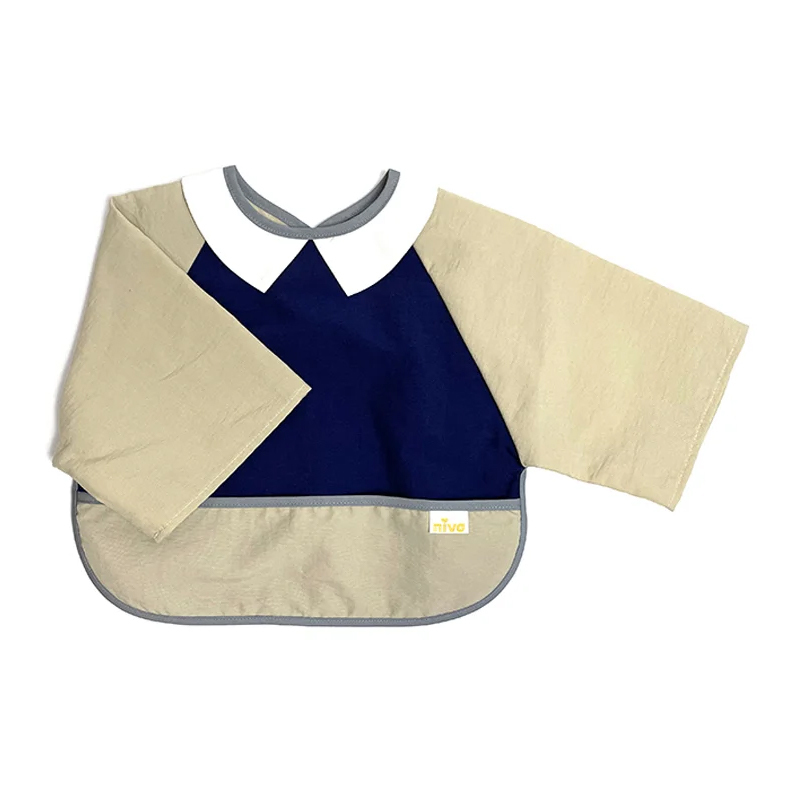 Niva 可愛造型圍兜/口水巾-午茶小紳士(卡其)