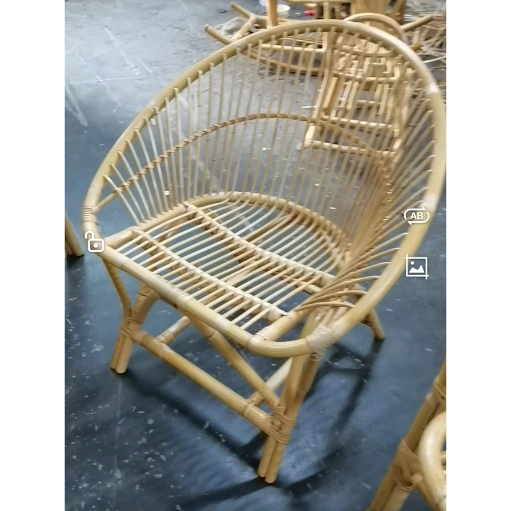 Premium Rattan Chair Single Seater for Indoor or Outdoor Lobby Garden