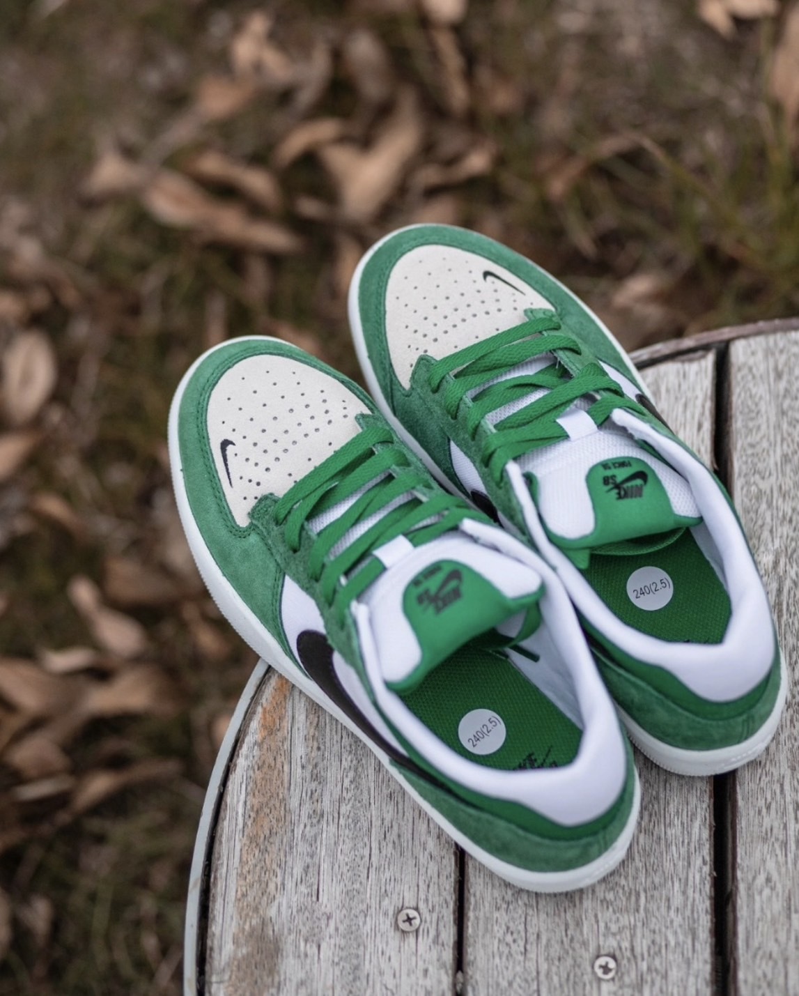 NIKE SB FORCE 58 'Pine Green' 綠白黑 麂皮  滑板鞋