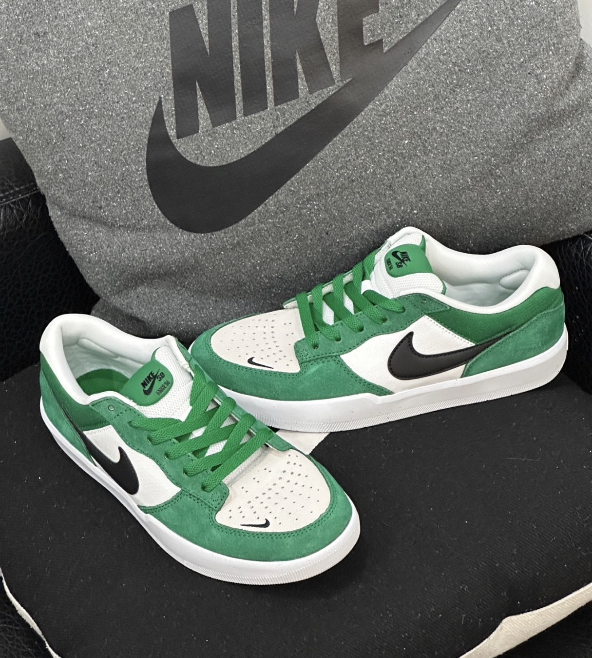 NIKE SB FORCE 58 'Pine Green' 綠白黑 麂皮  滑板鞋