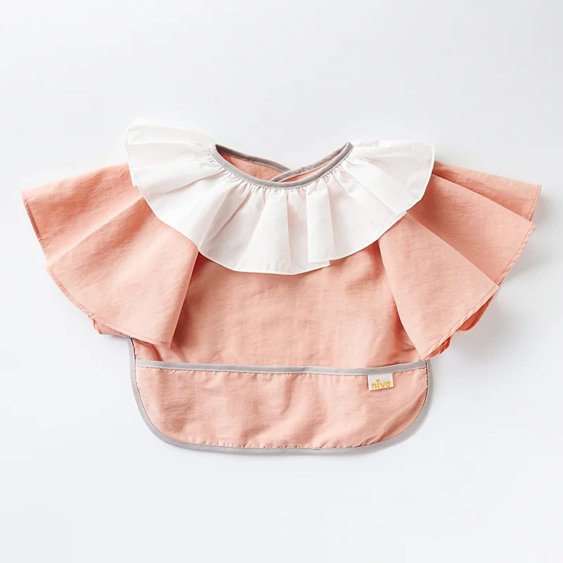 Niva 可愛造型圍兜/口水巾-午茶小淑女(桃粉)