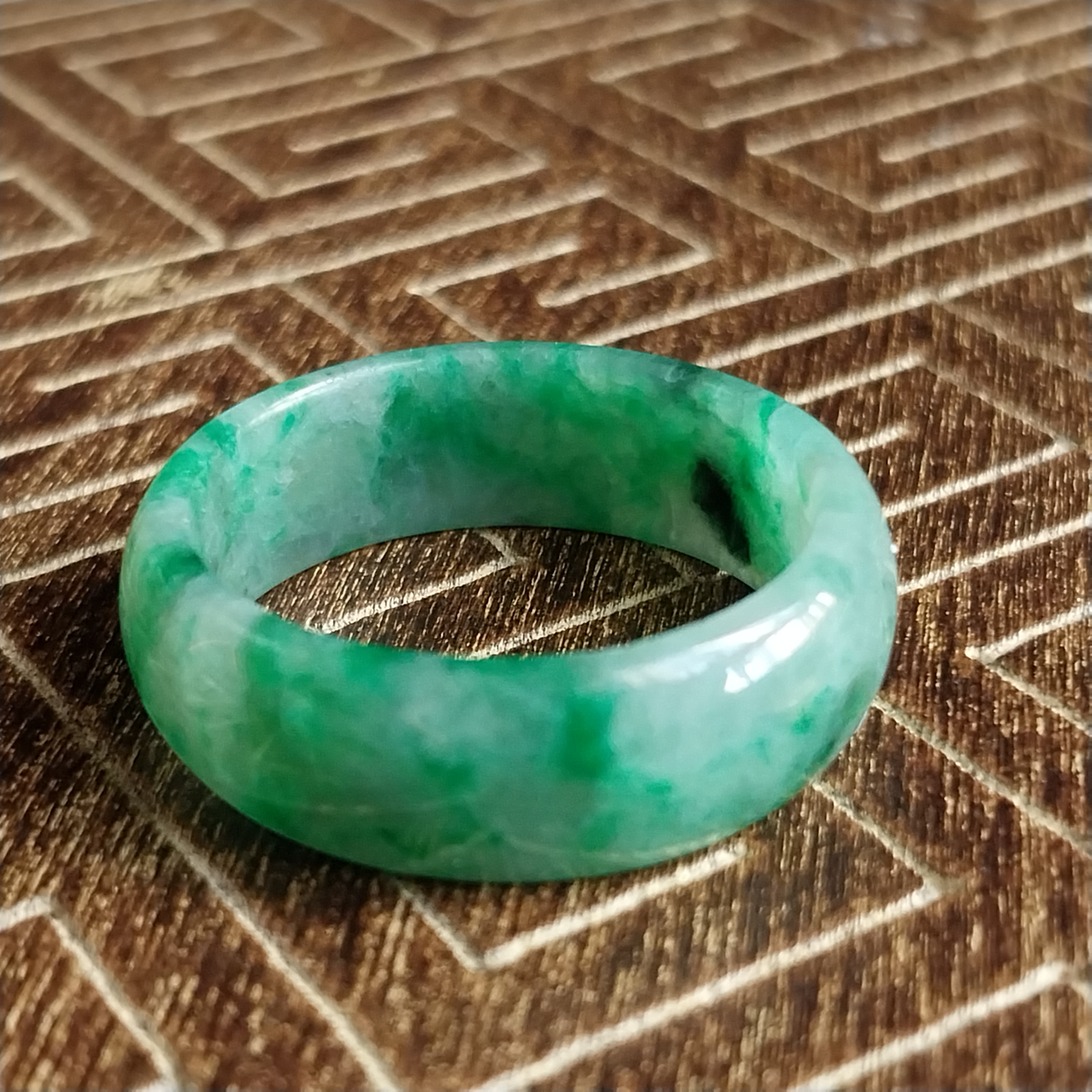 冰糯飄綠戒指 (圈口26號),天然翡翠A玉, 緬甸玉, Jade, Jadeite