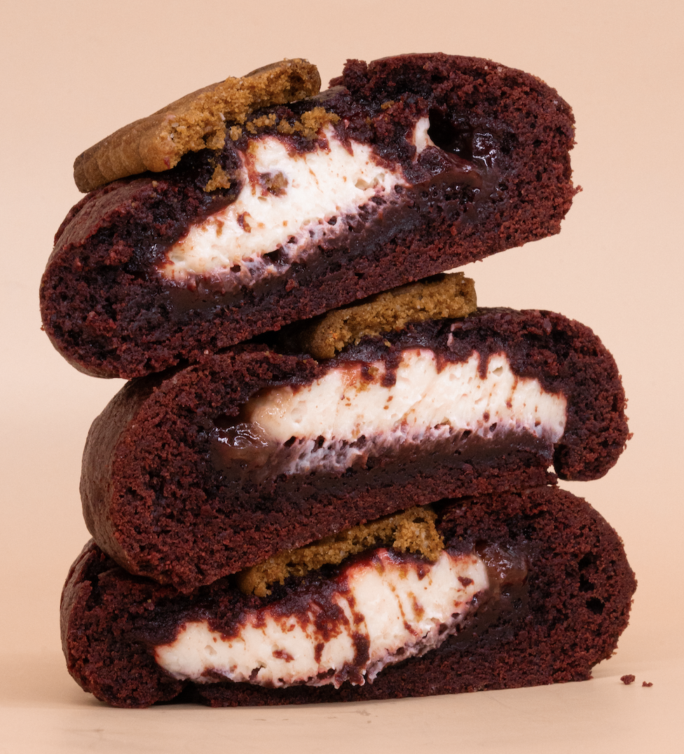 紅絲絨草莓優格胖餅乾