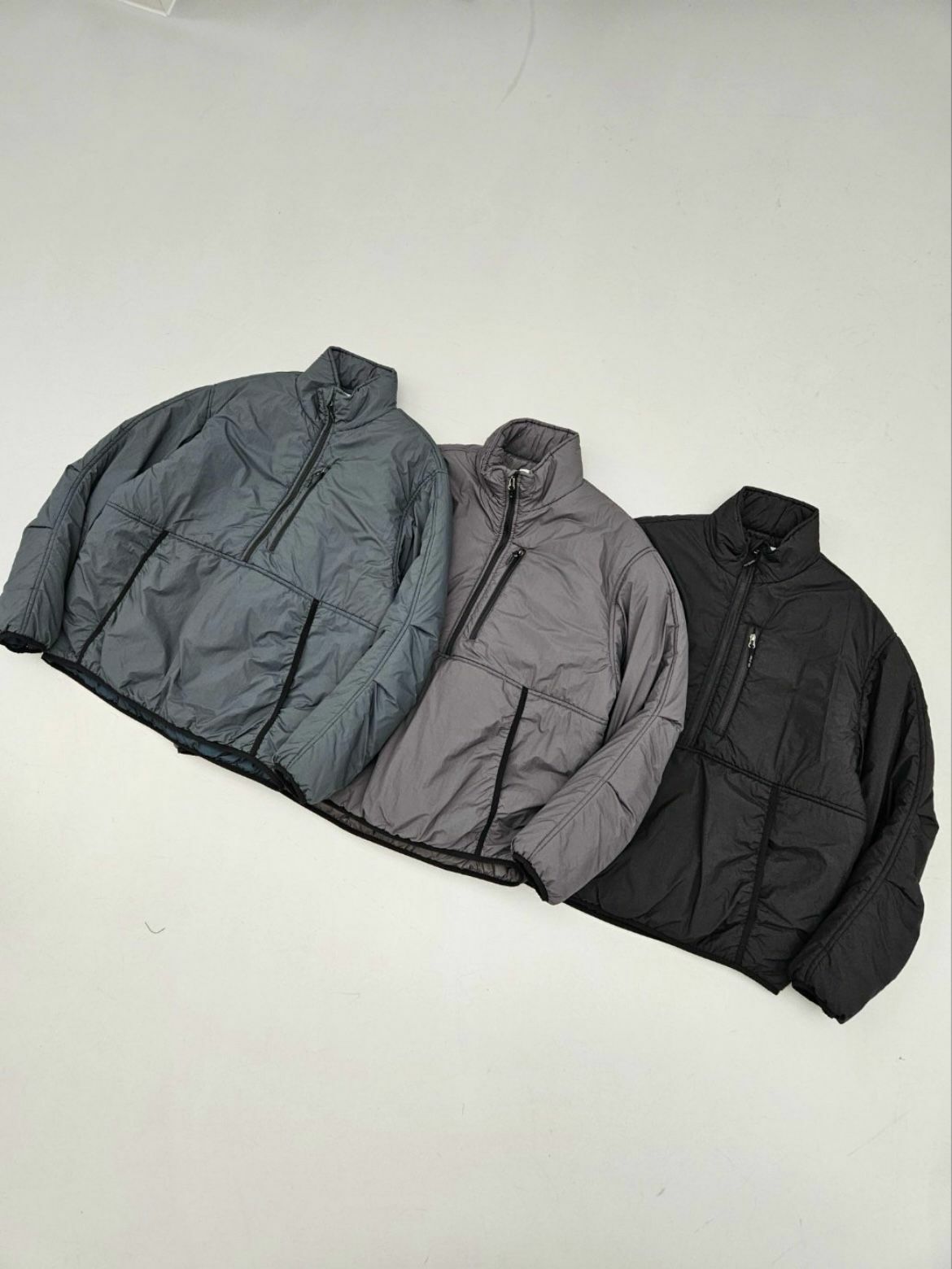 淨色企領半拉鍊風褸(薄夾棉) SPECTOR-053JK