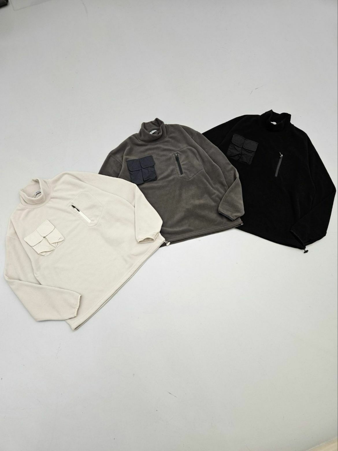 淨色袋口可束腳毛絨樽領衫 SPECTOR-054T