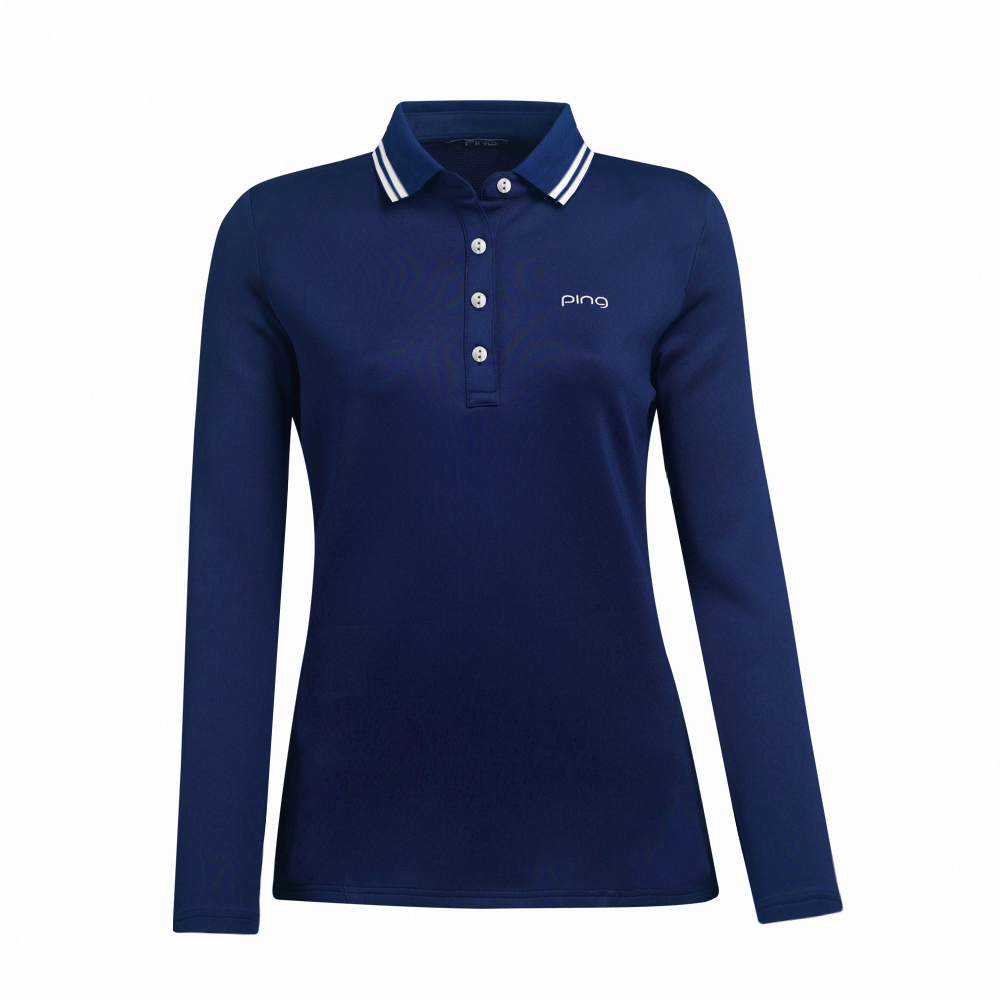PING 美國 女 吸濕排汗薄長袖POLO衫(3色) 吸濕/排汗 12PI23290B