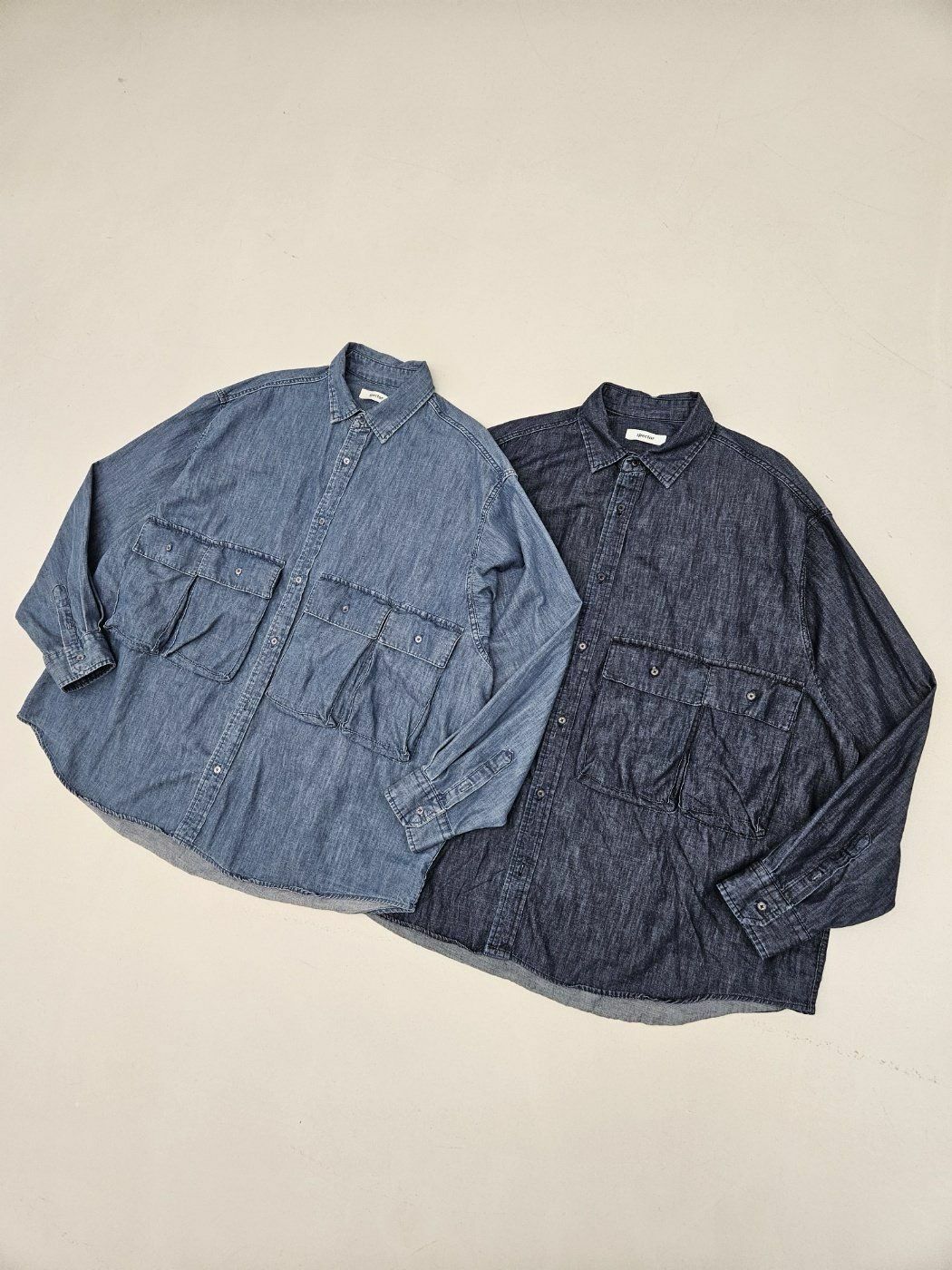 淨色牛仔長袖恤衫 SPECTOR-057S