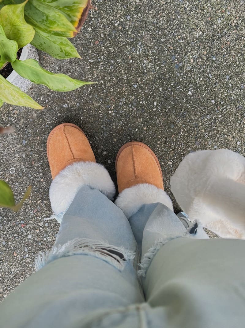 泰迪毛毛雪靴拖