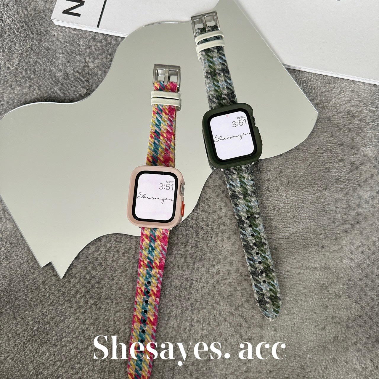 APPLE  WATCH千鳥格紋毛呢錶帶[兩色]