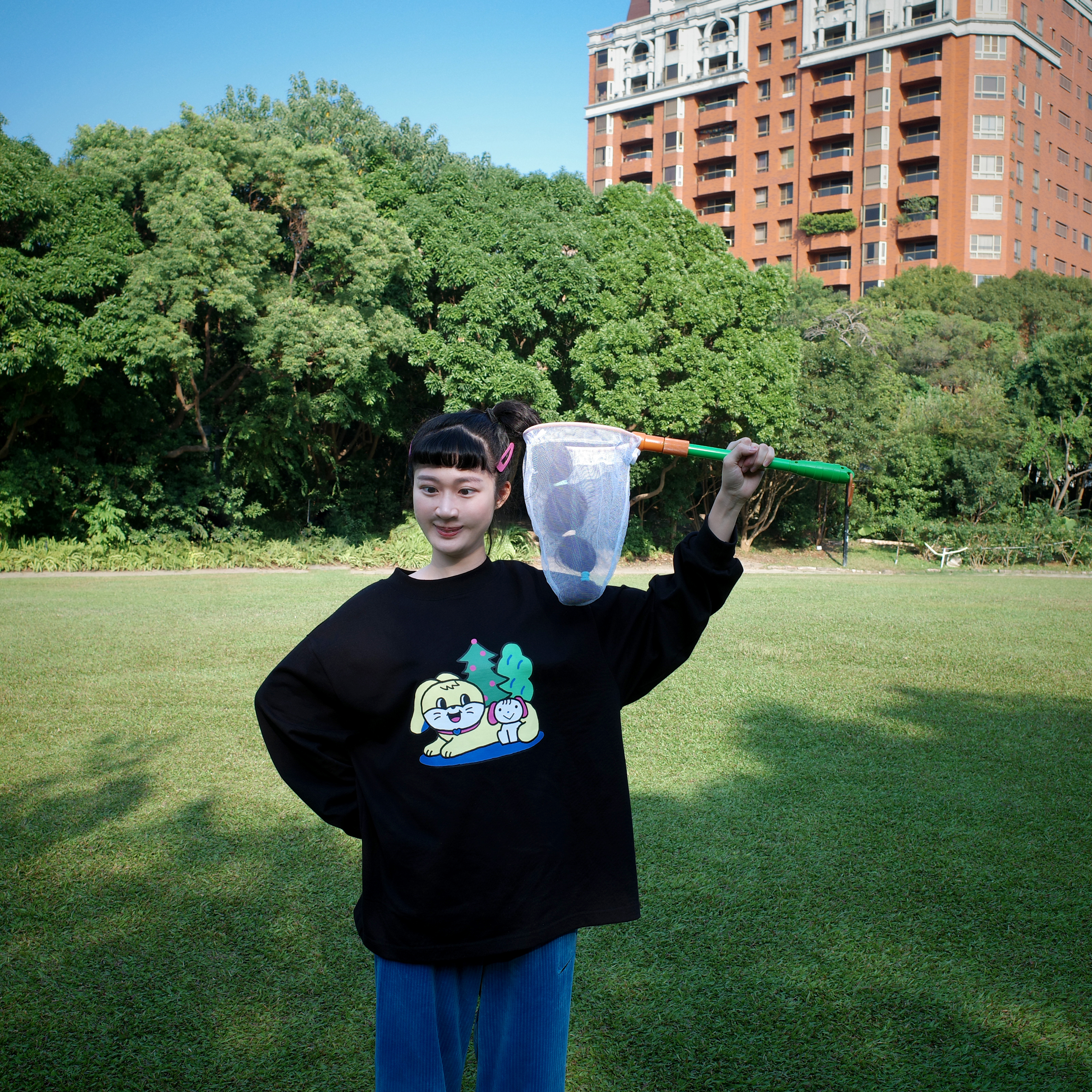 兔狗一窩長袖tee