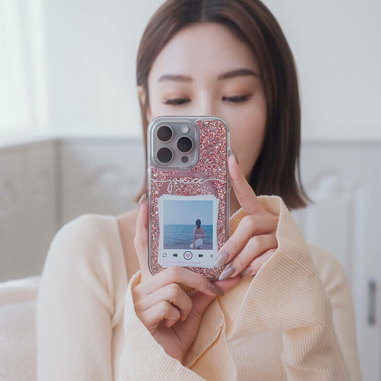 妳的美照 玫瑰金貝拉殼 (MagSafe兼容) - (訂製名字) iPhone客製化手機殼