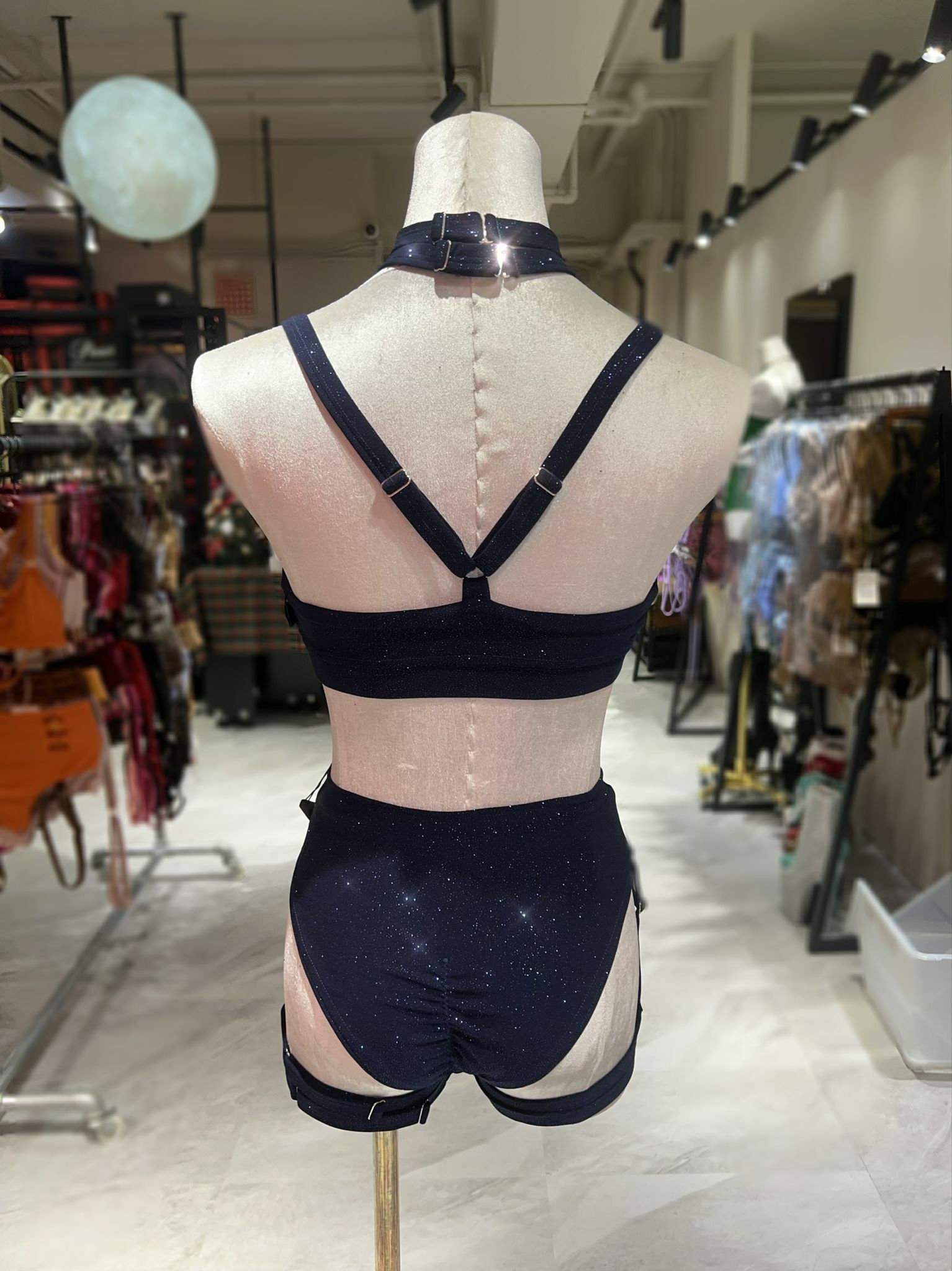 GLITTERY SPOOKY SET-NAVY BLUE