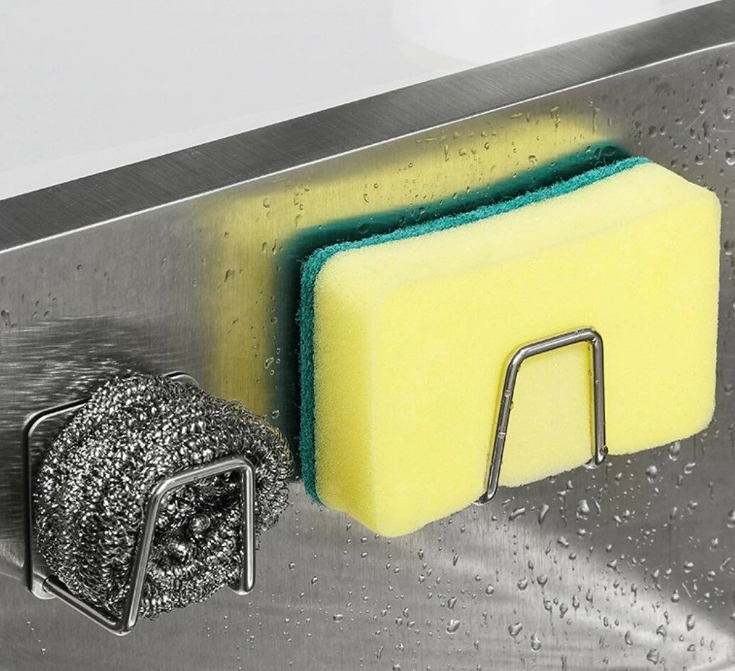 不鏽鋼免打孔廚具瀝水架(4入裝)