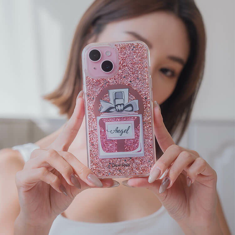 玫粉香水 玫瑰金貝拉殼 (MagSafe兼容) - (訂製名字) iPhone客製化手機殼