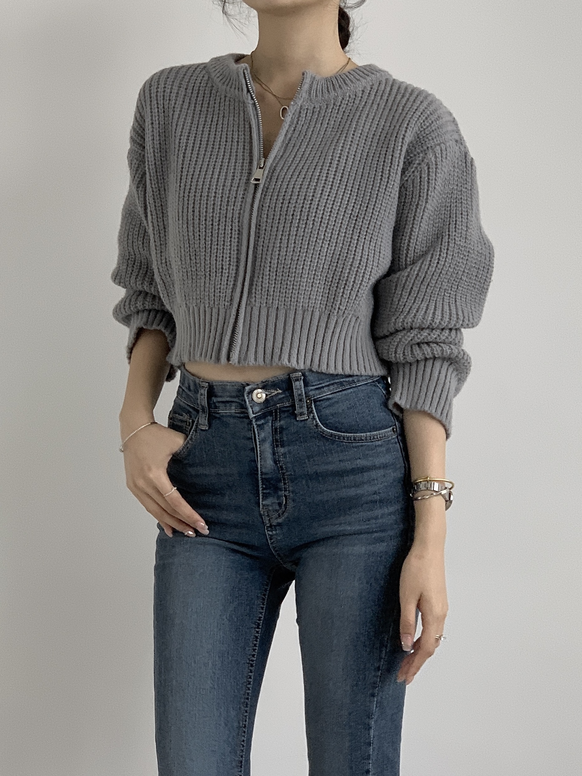 Knit Bolero with Zipper