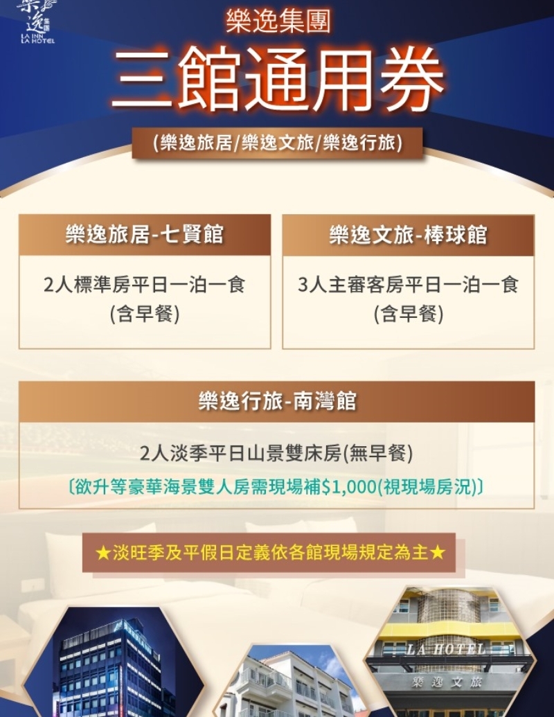 樂逸集團 三館通用券