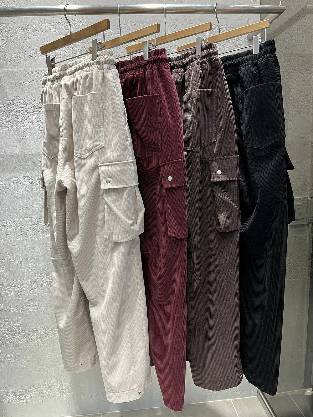 淨色燈心絨工裝鬆身褲 10.GVTY-0063P