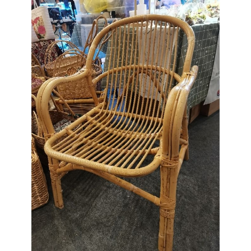 Natural Rattan Solid Arm chair