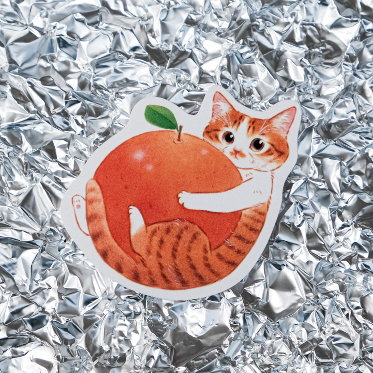 補補貓‧大衛煮愛｜防水貼紙Ｍ｜橘子寶寶