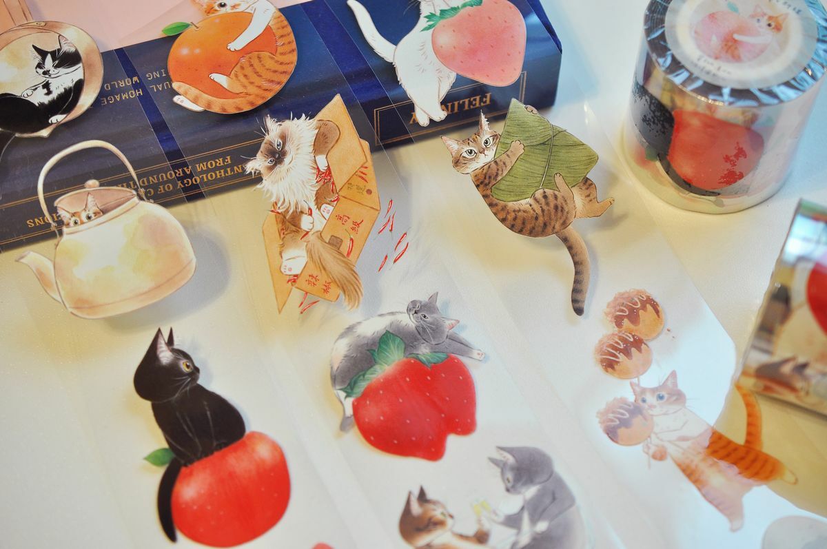 補補貓‧大衛煮愛｜PET紙膠帶｜廚房菓實料理