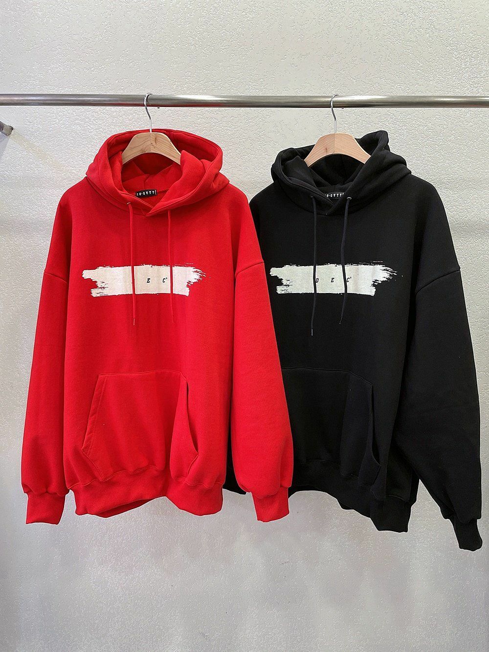 淨色英文字圖案連帽衛衣(薄抓毛底) 10.GVTY-0066T