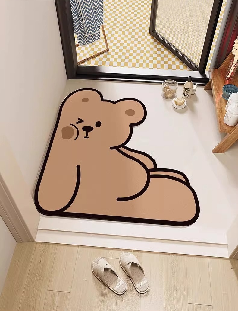 可愛浴室地墊