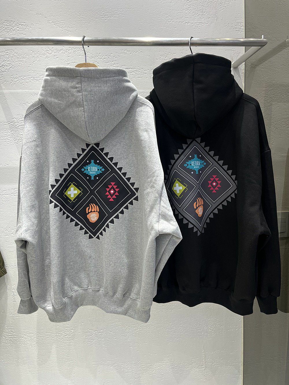 淨色圖案連帽衛衣(薄抓毛底) 10.GVTY-0073T