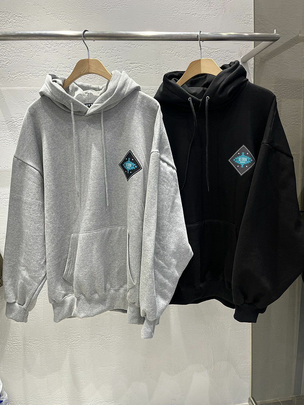 淨色圖案連帽衛衣(薄抓毛底) 10.GVTY-0073T