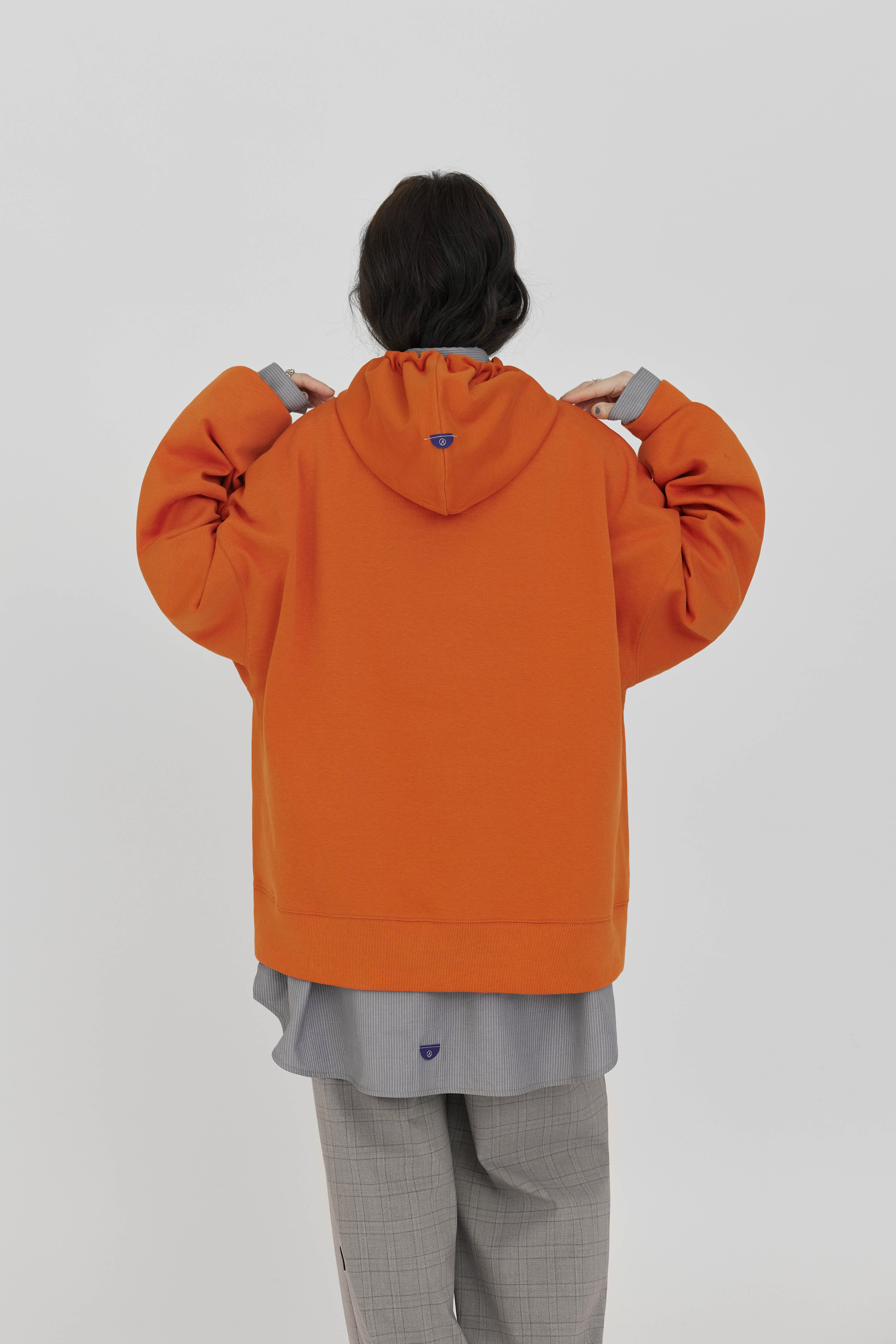 Logo Printed Drawstring Hoodie | Pumpkin